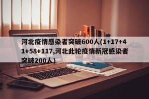 河北疫情感染者突破600人(1+17+41+58+117,河北此轮疫情新冠感染者突破200人)